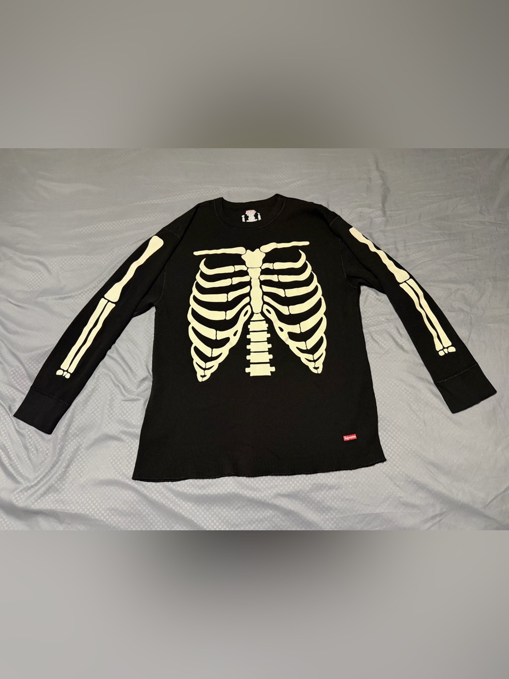 Supreme X Hanes Skeleton Thermal Long Sleeve Waffle Size 2XL (FITS LIKE A SZ L)